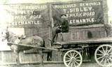 Early Sibley horse-drawn removal wagon